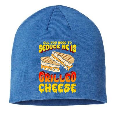 Grilled Cheese Foodie Gift Campfire Toaster Sandwich Graphic Gift Sustainable Beanie