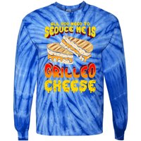 Grilled Cheese Foodie Gift Campfire Toaster Sandwich Graphic Gift Tie-Dye Long Sleeve Shirt