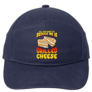 Grilled Cheese Foodie Gift Campfire Toaster Sandwich Graphic Gift 7-Panel Snapback Hat