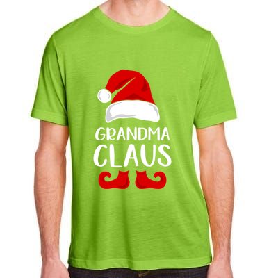 Grandma Claus Funny Grandma Santa Claus Red Christmas Hat Funny Gift Adult ChromaSoft Performance T-Shirt