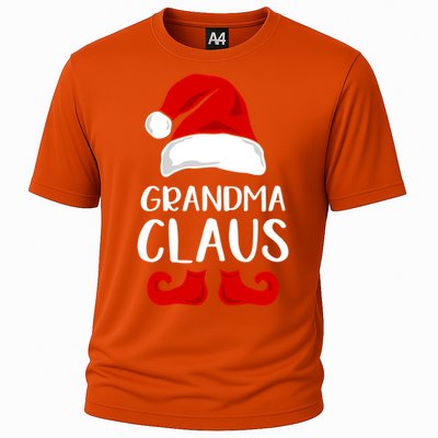 Grandma Claus Funny Grandma Santa Claus Red Christmas Hat Funny Gift Cooling Performance Crew T-Shirt