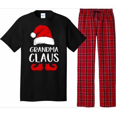 Grandma Claus Funny Grandma Santa Claus Red Christmas Hat Funny Gift Pajama Set