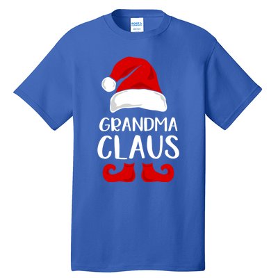 Grandma Claus Funny Grandma Santa Claus Red Christmas Hat Funny Gift Tall T-Shirt