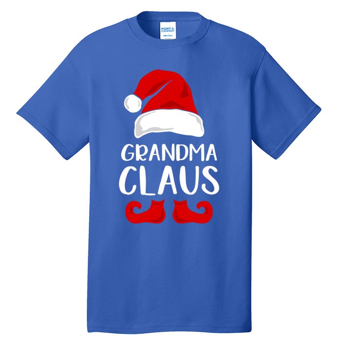 Grandma Claus Funny Grandma Santa Claus Red Christmas Hat Funny Gift Tall T-Shirt