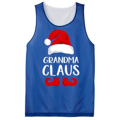 Grandma Claus Funny Grandma Santa Claus Red Christmas Hat Funny Gift Mesh Reversible Basketball Jersey Tank