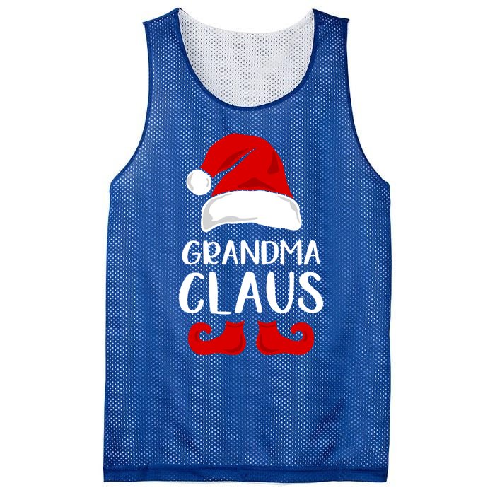 Grandma Claus Funny Grandma Santa Claus Red Christmas Hat Funny Gift Mesh Reversible Basketball Jersey Tank