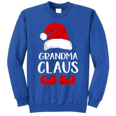 Grandma Claus Funny Grandma Santa Claus Red Christmas Hat Funny Gift Tall Sweatshirt