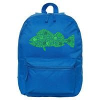 Green Clover Fish St Patrick's Day Love Fishing Gift 16 in Basic Backpack