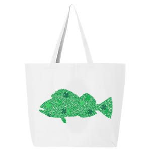 Green Clover Fish St Patrick's Day Love Fishing Gift 25L Jumbo Tote