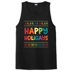 Gay Christmas Funny Lgbt Happy Holigays Rainbow Party Gift Meaningful Gift PosiCharge Competitor Tank