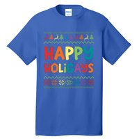 Gay Christmas Funny Lgbt Happy Holigays Rainbow Party Gift Meaningful Gift Tall T-Shirt