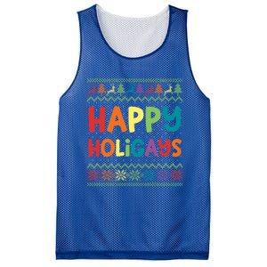 Gay Christmas Funny Lgbt Happy Holigays Rainbow Party Gift Meaningful Gift Mesh Reversible Basketball Jersey Tank