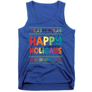 Gay Christmas Funny Lgbt Happy Holigays Rainbow Party Gift Meaningful Gift Tank Top