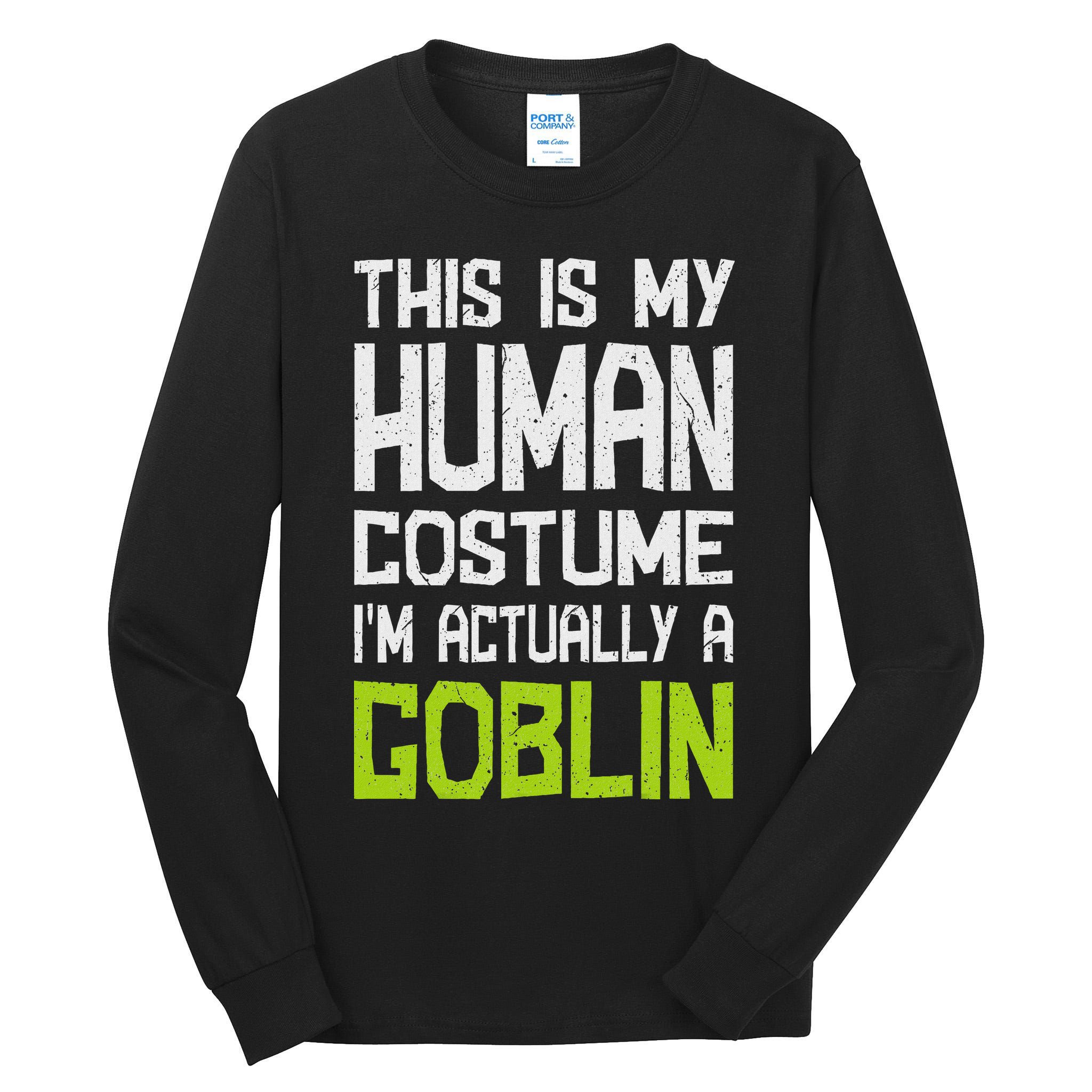 Goblin Creature Fantasy World Goblin Leprechaun Costume Tall Long Sleeve T-Shirt