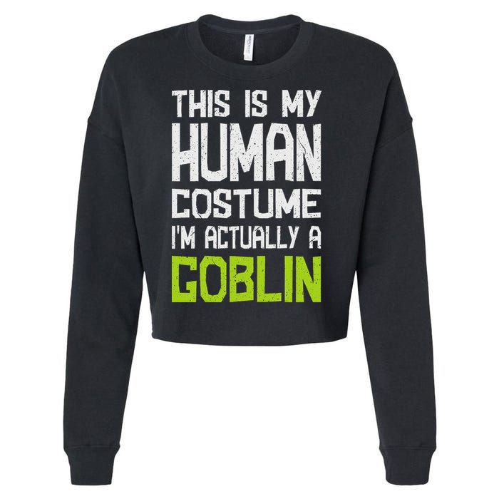 Goblin Creature Fantasy World Goblin Leprechaun Costume Cropped Pullover Crew