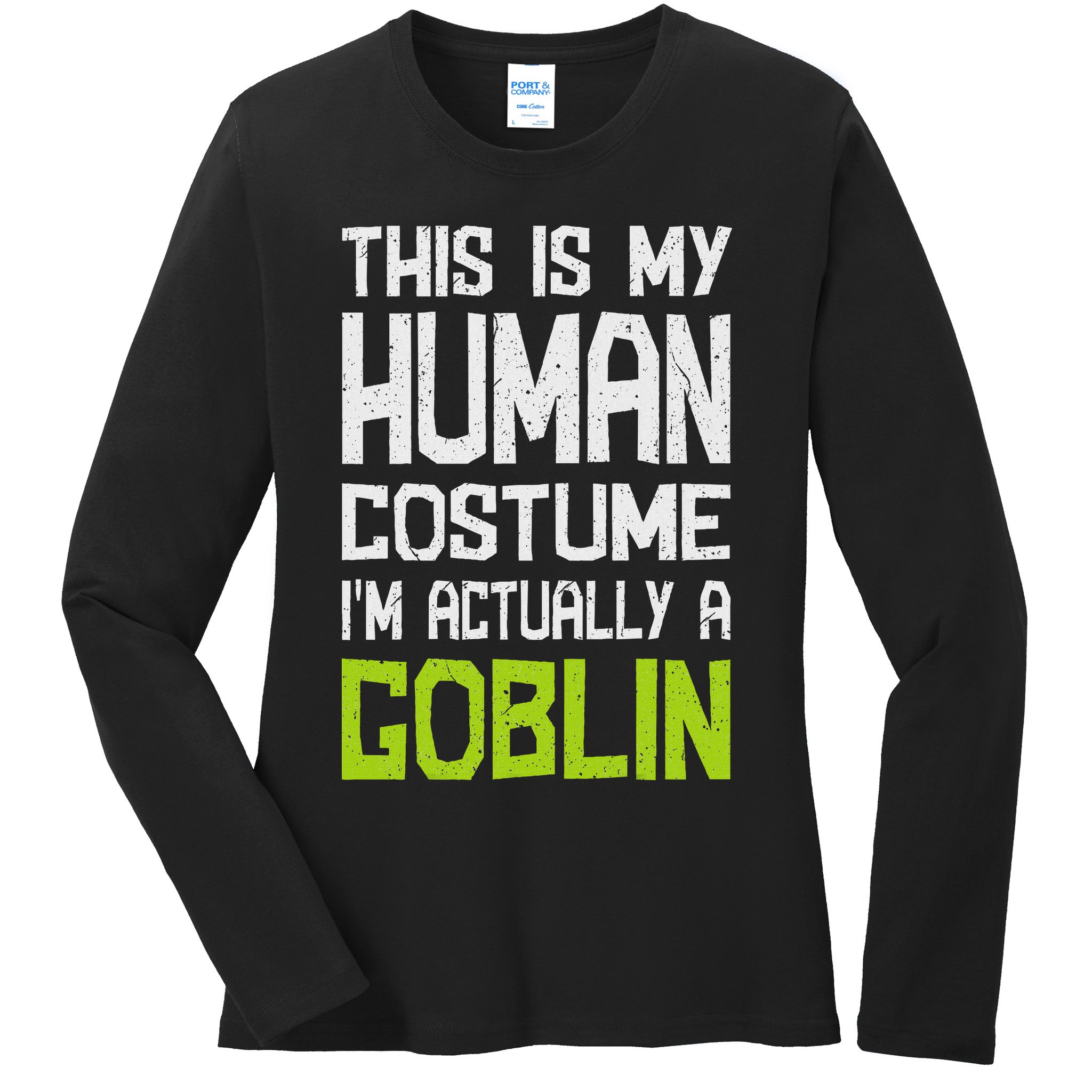 Goblin Creature Fantasy World Goblin Leprechaun Costume Ladies Long Sleeve Shirt
