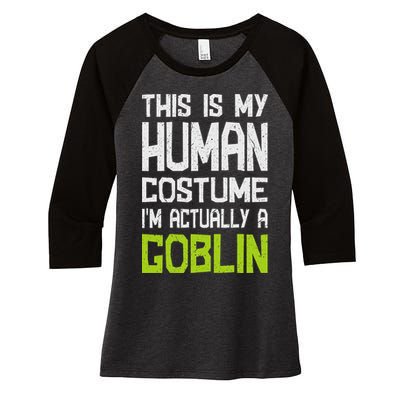 Goblin Creature Fantasy World Goblin Leprechaun Costume Women's Tri-Blend 3/4-Sleeve Raglan Shirt
