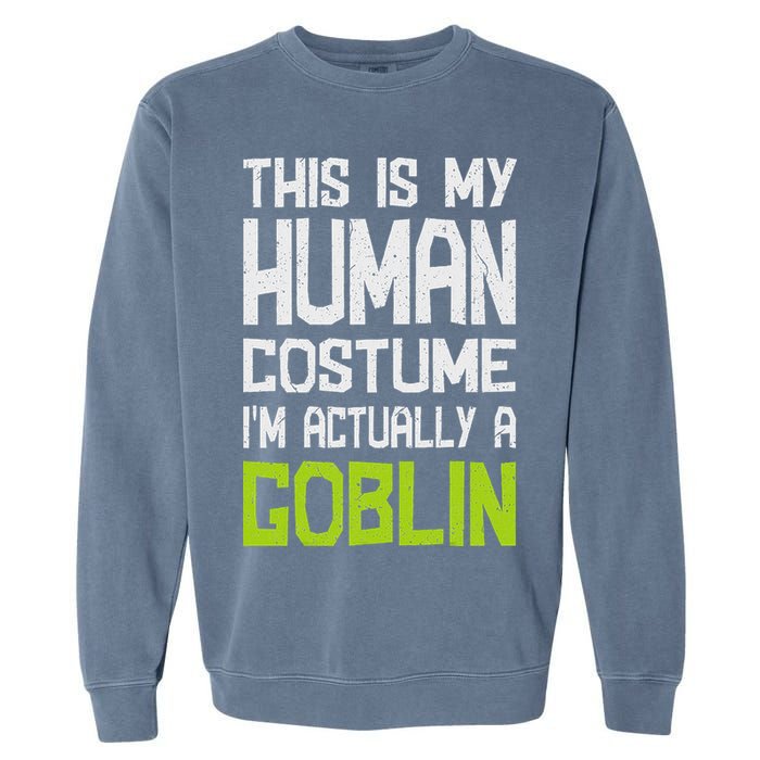 Goblin Creature Fantasy World Goblin Leprechaun Costume Garment-Dyed Sweatshirt