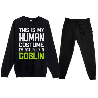 Goblin Creature Fantasy World Goblin Leprechaun Costume Premium Crewneck Sweatsuit Set