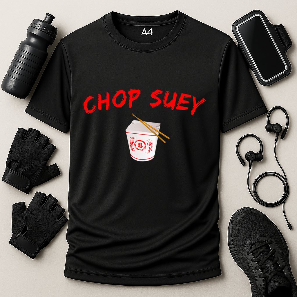Graphic Chinese Food Chop Suey Cooling Performance Crew T-Shirt