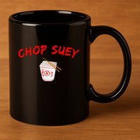 Graphic Chinese Food Chop Suey 11oz C Handle Ceramic Mug