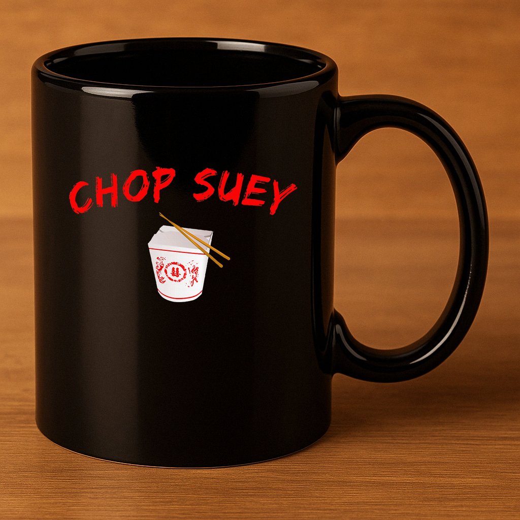 Graphic Chinese Food Chop Suey 11oz C Handle Ceramic Mug