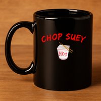Graphic Chinese Food Chop Suey 11oz C Handle Ceramic Mug