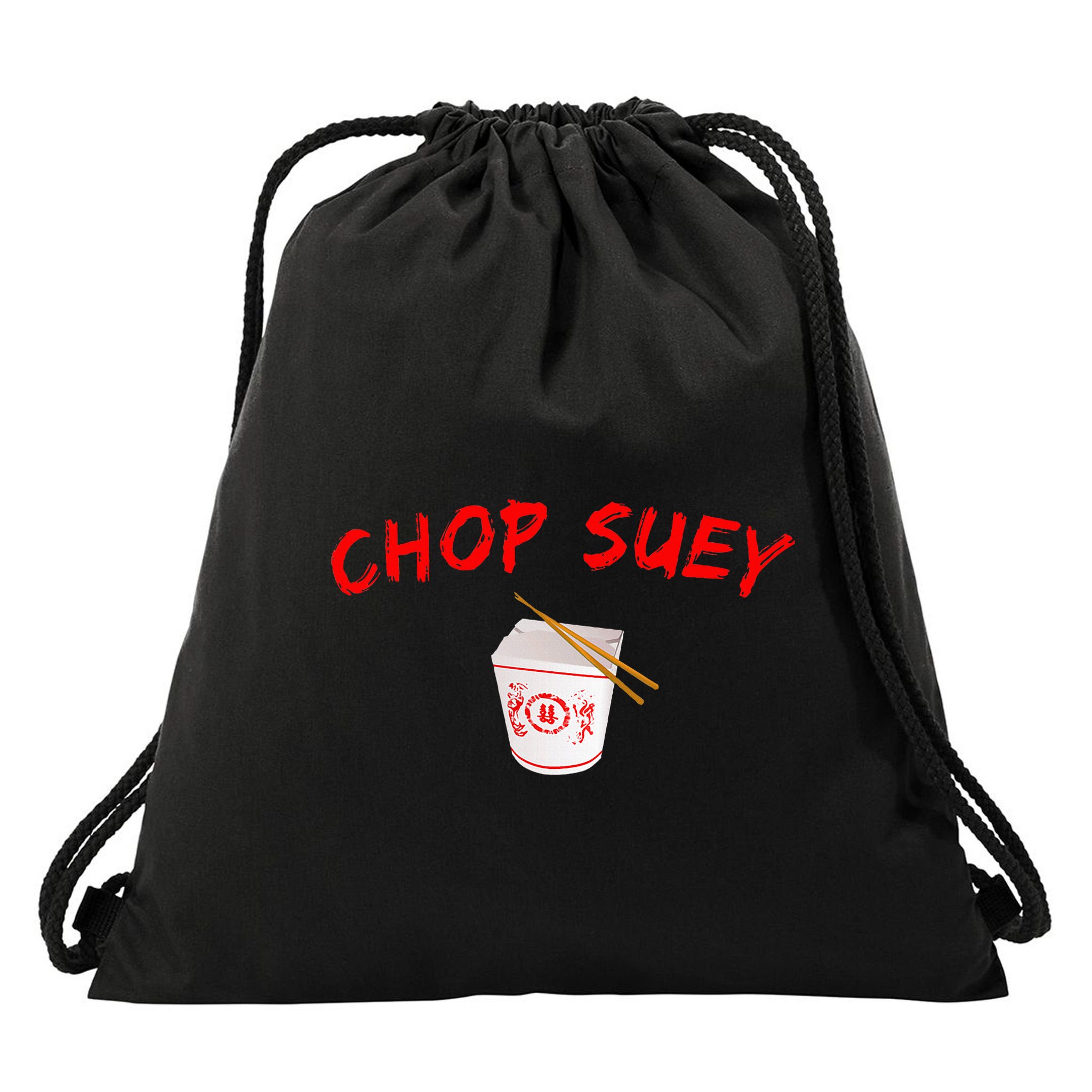 Graphic Chinese Food Chop Suey Drawstring Bag