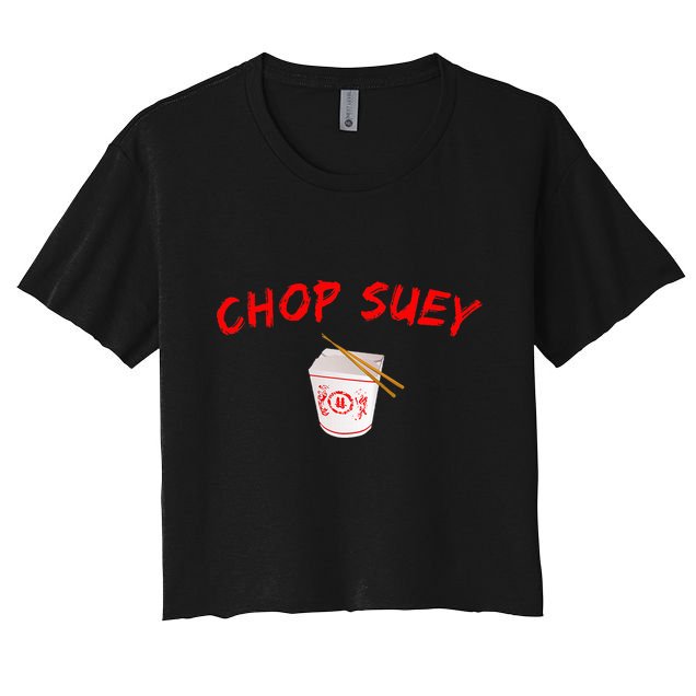 Graphic Chinese Food Chop Suey Crop Top