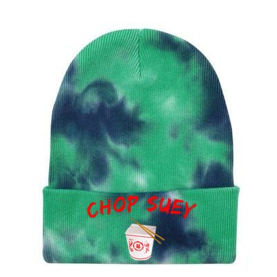 Graphic Chinese Food Chop Suey Tie Dye 12in Knit Beanie