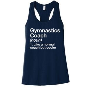 Gymnastics Coach Funny Sports Definition Trainer Instructor Women's Racerback Tank