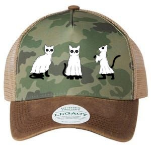 Ghost Cats Funny Halloween Legacy Tie Dye Trucker Hat