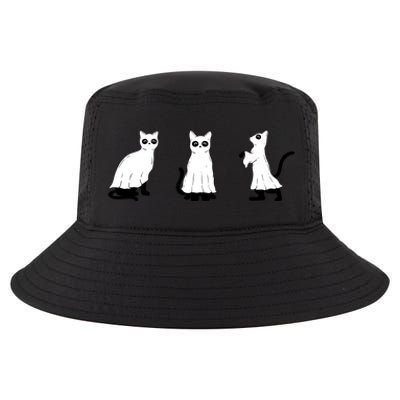 Ghost Cats Funny Halloween Cool Comfort Performance Bucket Hat