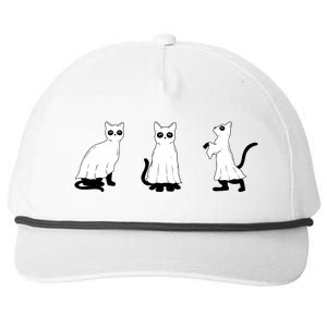 Ghost Cats Funny Halloween Snapback Five-Panel Rope Hat