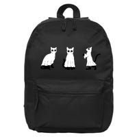 Ghost Cats Funny Halloween 16 in Basic Backpack