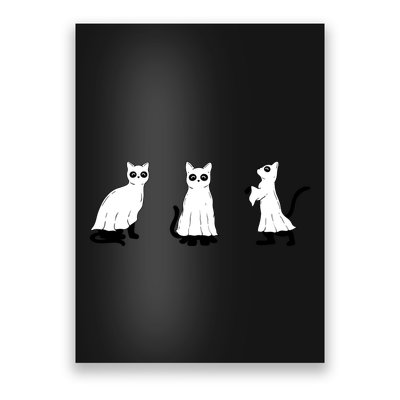 Ghost Cats Funny Halloween Poster