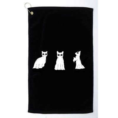 Ghost Cats Funny Halloween Golf Towel