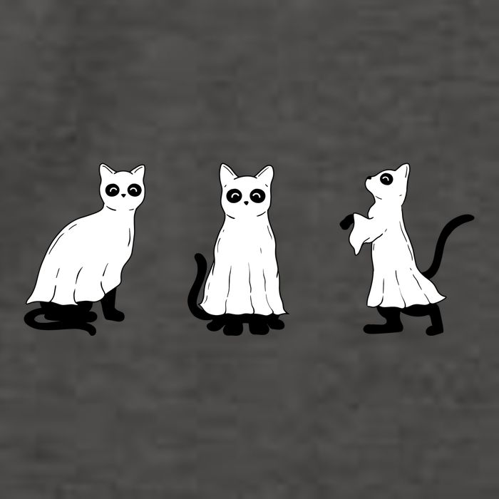 Ghost Cats Funny Halloween Vector Backpack