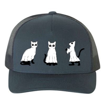 Ghost Cats Funny Halloween Yupoong Adult 5-Panel Trucker Hat