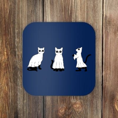 Ghost Cats Funny Halloween Coaster