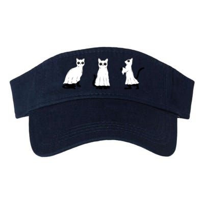 Ghost Cats Funny Halloween Valucap Bio-Washed Visor