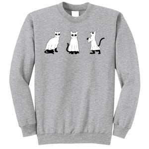 Ghost Cats Funny Halloween Sweatshirt