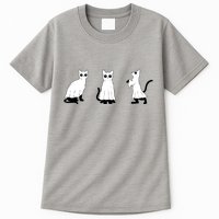 Ghost Cats Funny Halloween Tall T-Shirt