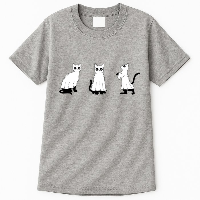 Ghost Cats Funny Halloween Tall T-Shirt
