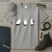 Ghost Cats Funny Halloween Tall T-Shirt