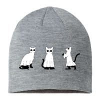 Ghost Cats Funny Halloween Sustainable Beanie