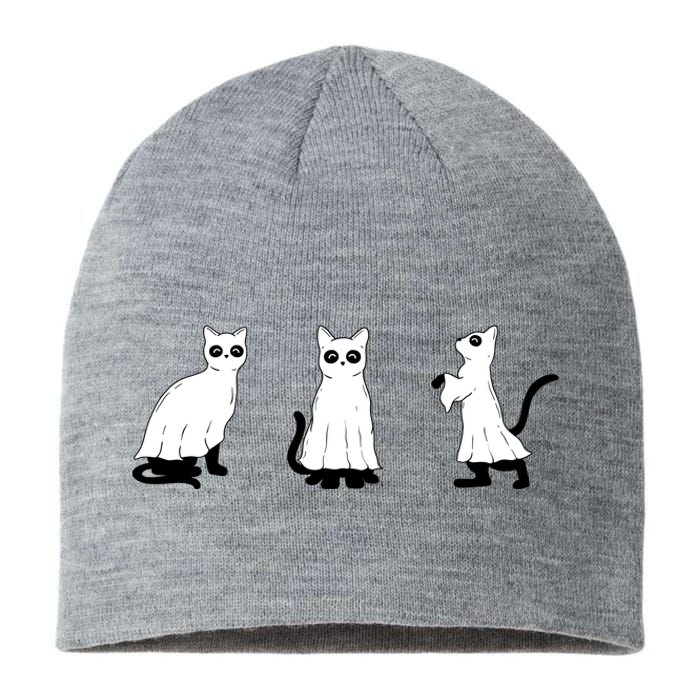 Ghost Cats Funny Halloween Sustainable Beanie