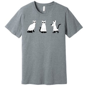 Ghost Cats Funny Halloween Premium T-Shirt