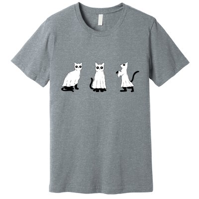 Ghost Cats Funny Halloween Premium T-Shirt