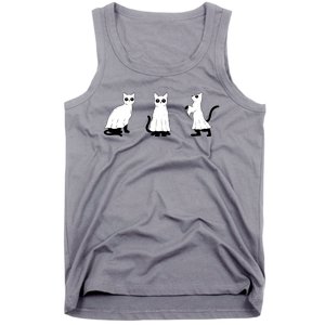 Ghost Cats Funny Halloween Tank Top